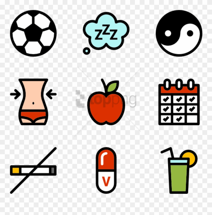 Fitness Icon Packs - Fitness Colors Icon Png Clipart