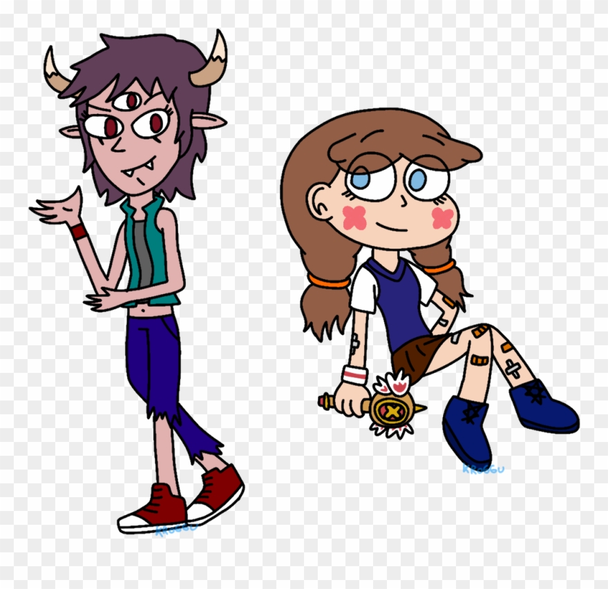 Fanwork Colorized Version Of My Jantom And Starbrina - Cartoon Clipart