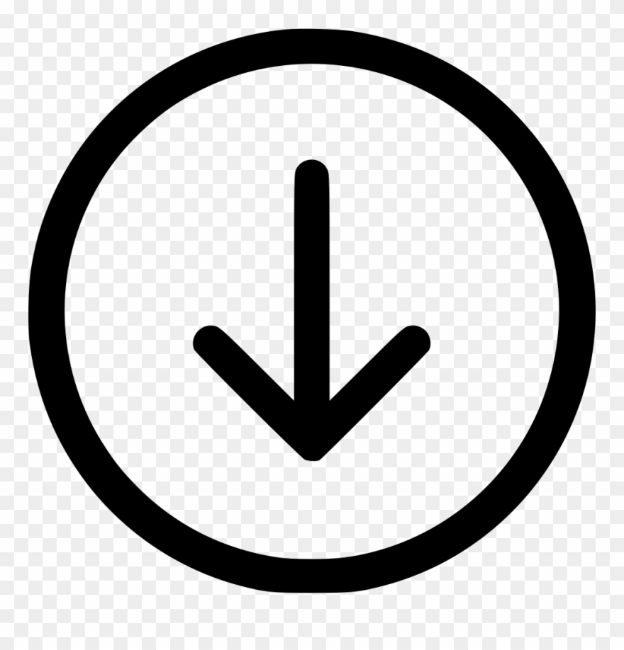 Direction Down Cursor Missile Dart Comments - Number Two In A Circle Clipart