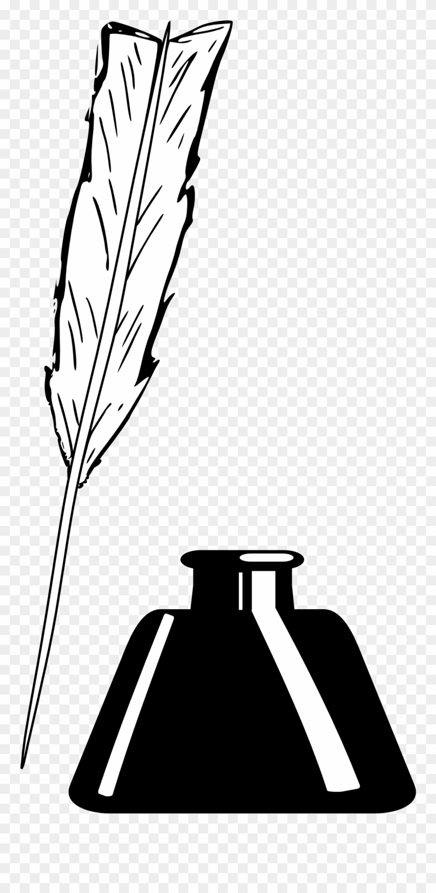 Pen And Inkwell Quill Clip Art - Inkwell Clipart - Png Download