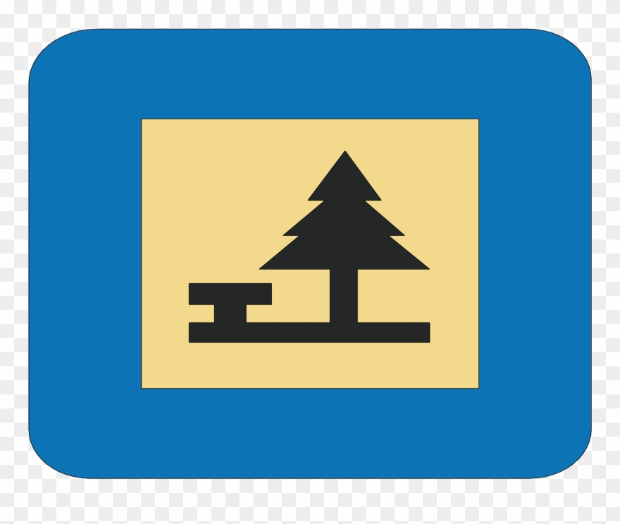 Picnic Area Announcement Signal, 100 Cm - Rastplats Skylt Clipart