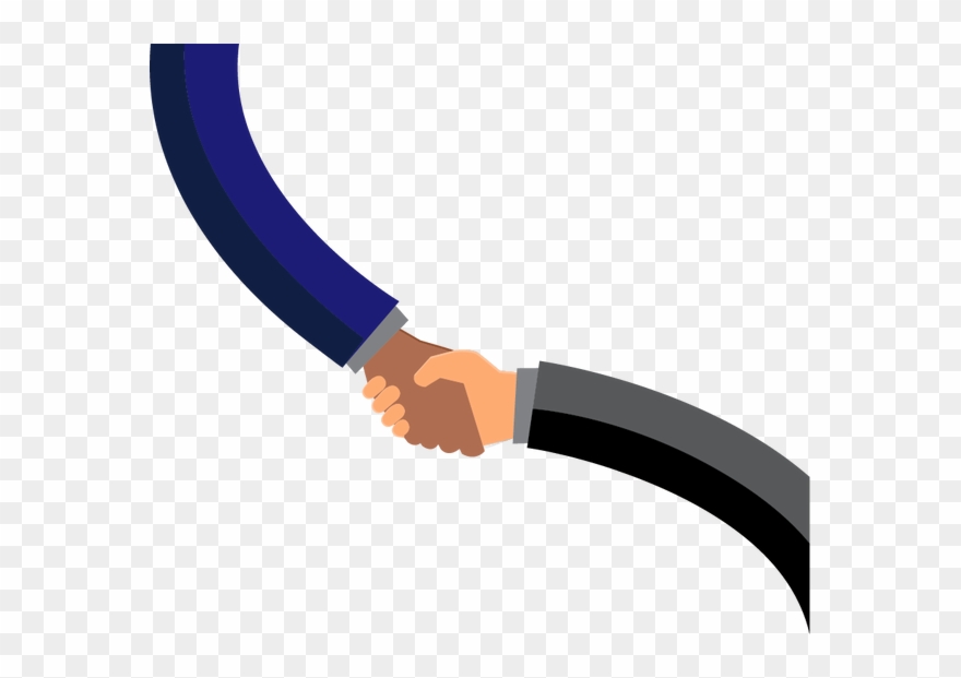Referral Partnership Subcontractor Handshake - Illustration Clipart