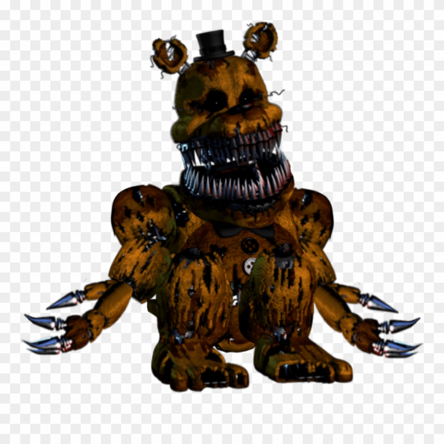 Nightmare Golden Freddy Version 2 Five - Fnaf Nightmare Golden Freddy Clipart