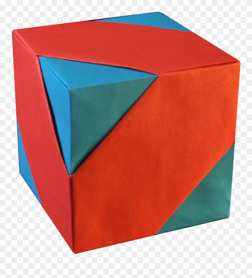 Cube Assembly - Origami Cube Clipart