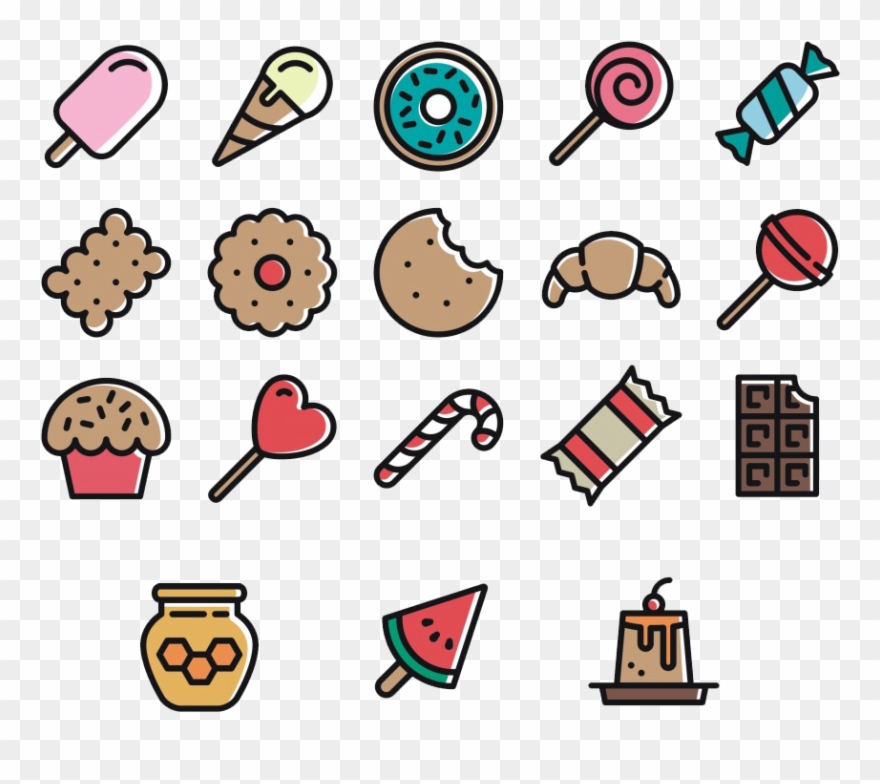 Ice Cream Candy Dessert Icon - Desenhos De Doces Fáceis Clipart