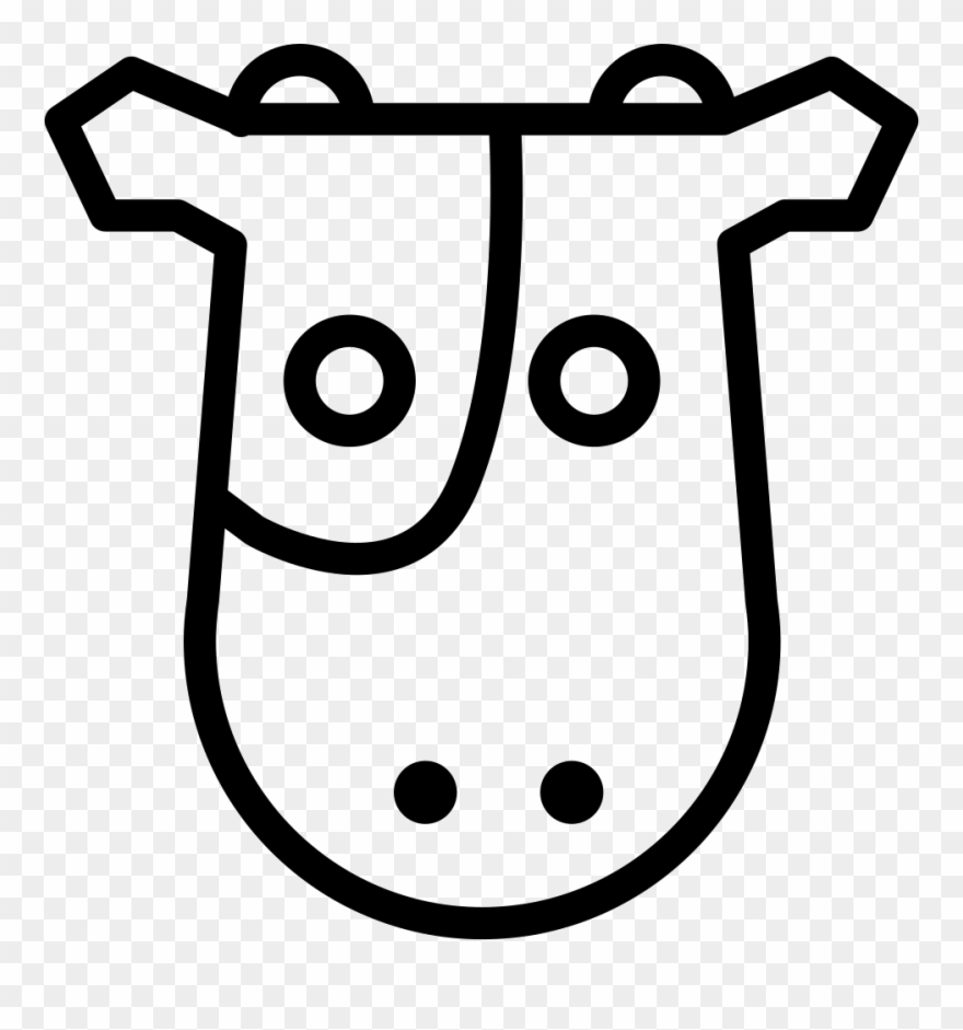 Cow Frontal Head Comments - Cattle Clipart