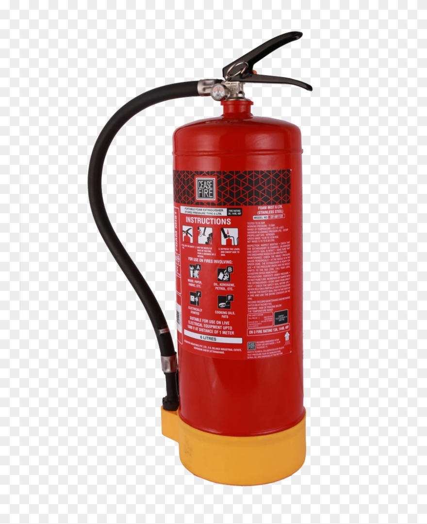 Fire Extinguisher Clipart Simple - Cylinder - Png Download