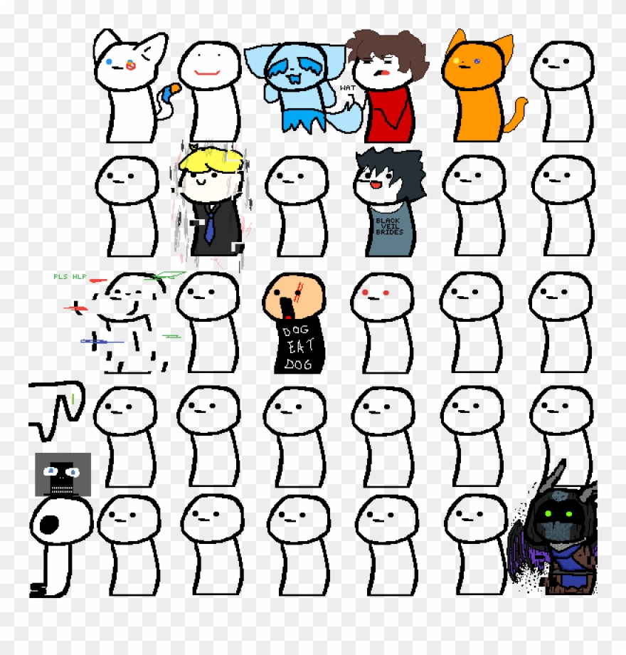 He And Hat - Drawing Clipart