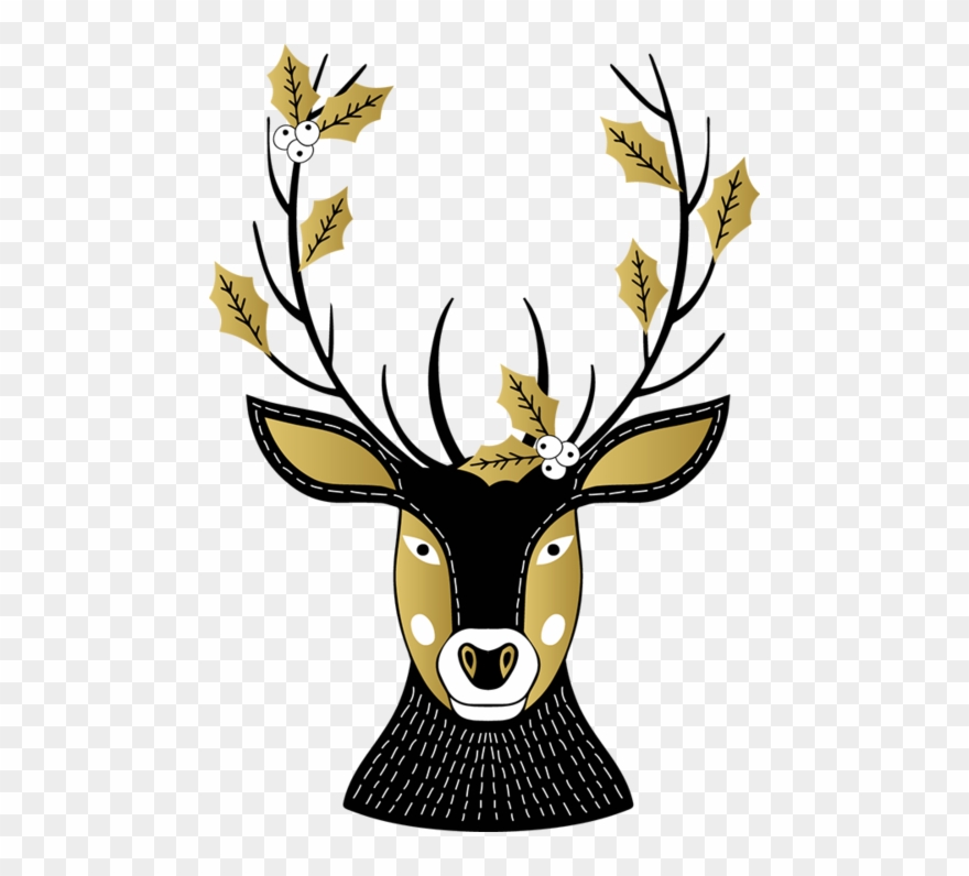 Tubes Noel / Rennes, Traineaux Watercolor Christmas, Clipart