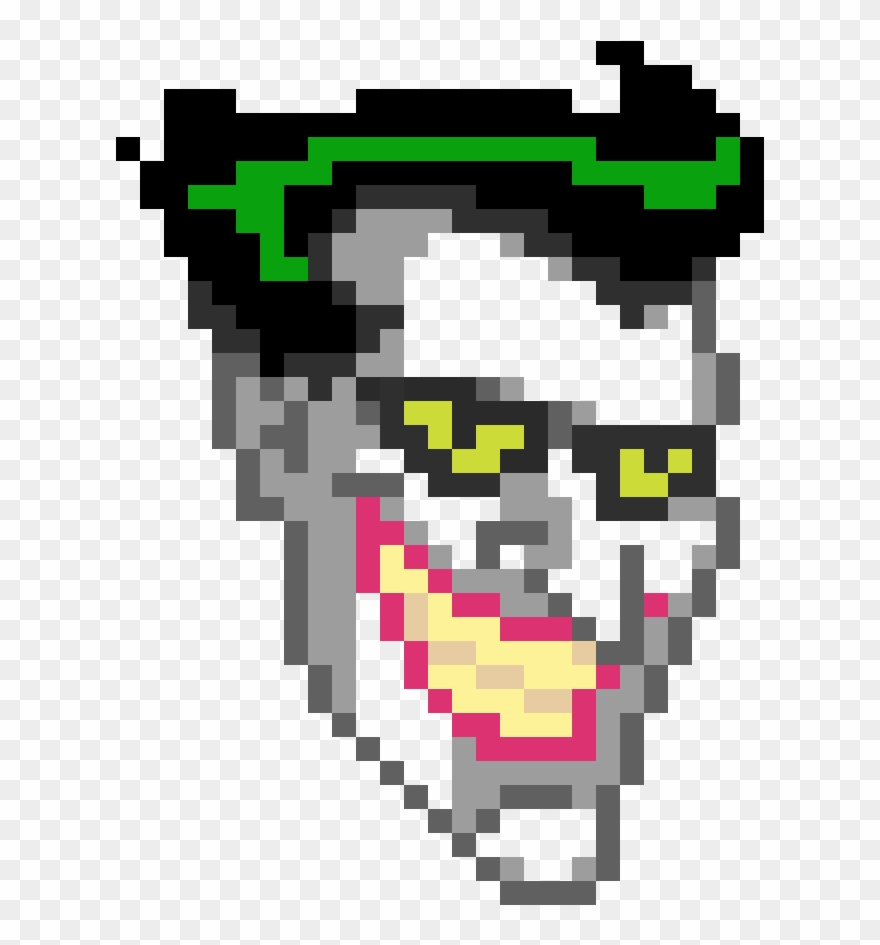 Joker Pixel Art Minecraft , Png Download - Pixel Art Minecraft Joker Head Clipart