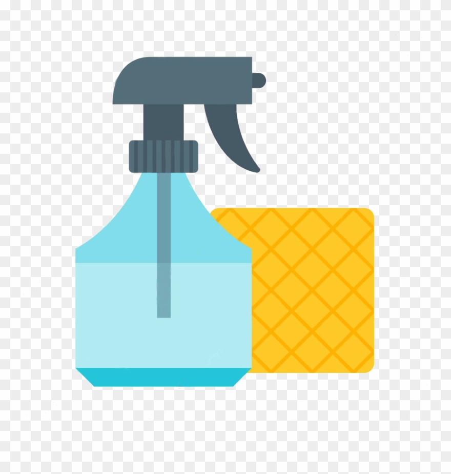 Leave - Spray Bottle And Cloth Clip Art - Png Download