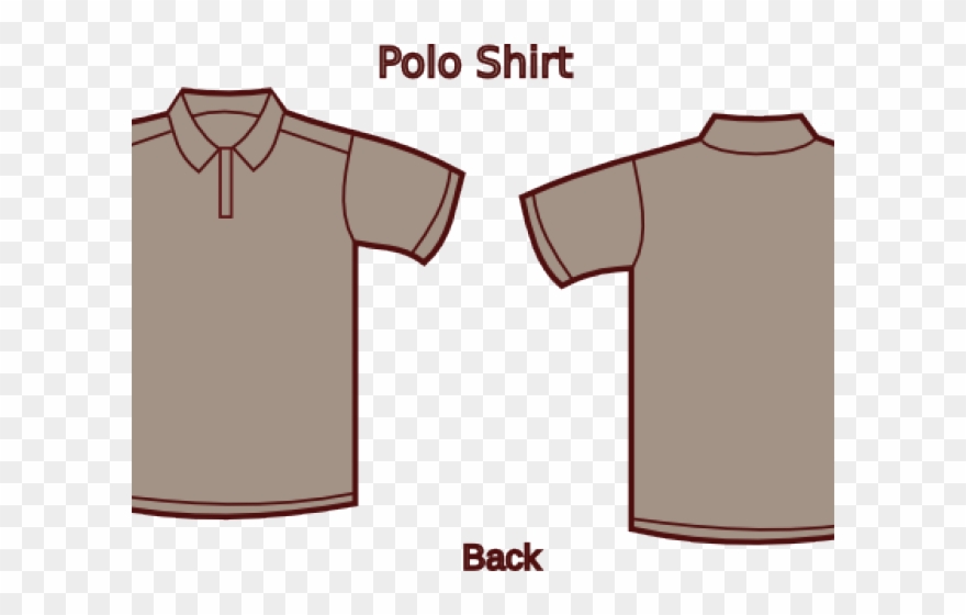 Polo Shirt Clipart Back Front - Navy Polo Shirt Back And Front - Png Download
