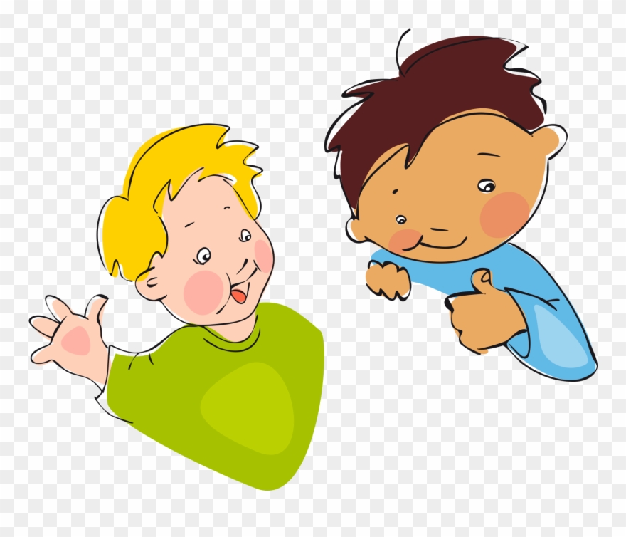 Cartoon Illustration Child Free Frame Clipart - Dibujos De Niños Leyendo - Png Download