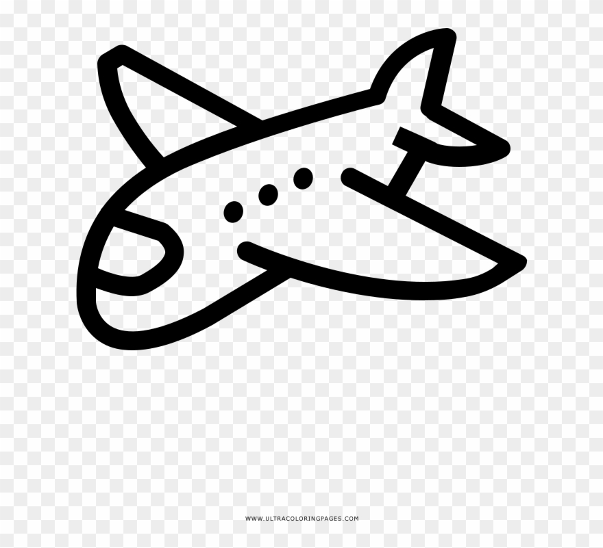 Airplane Coloring Page Clipart