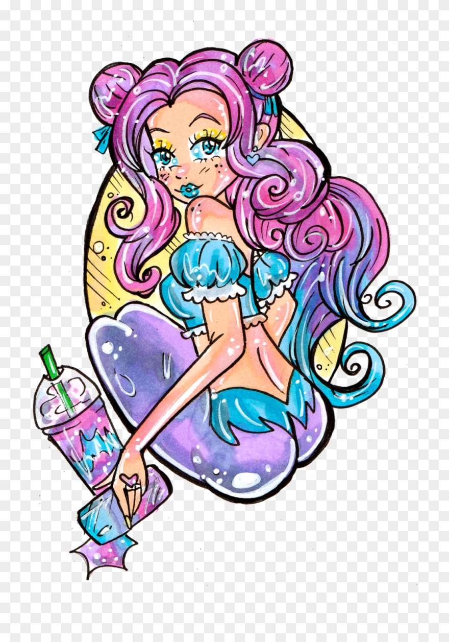 Frappuccino Buttselfie Ych - Cute Starbucks Unicorn Frapp Clipart