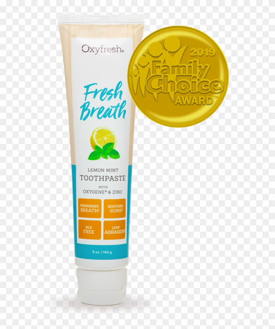 Maximum Fresh Breath Lemon Mint Toothpaste - Toothpaste Clipart