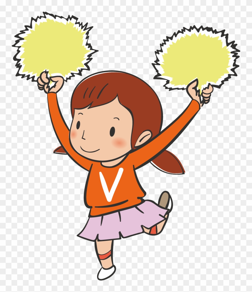 Child Cartoon Dance Poster Illustration - เชียร์ กีฬา สี การ์ตูน Clipart