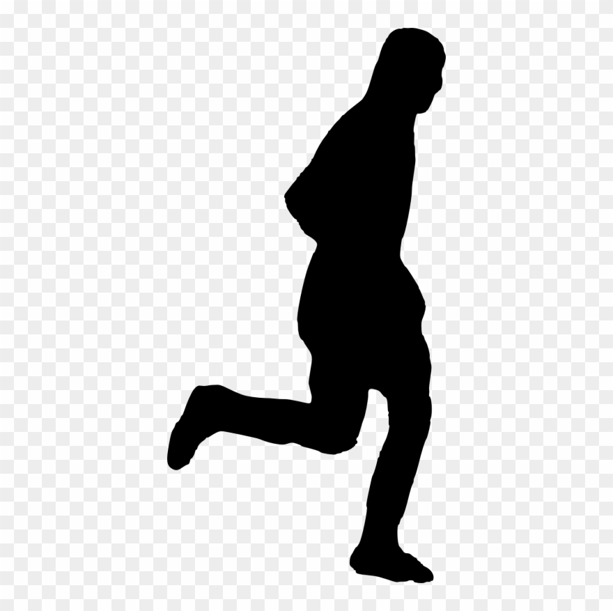 Football Player Silhouette - Silhouette Clipart