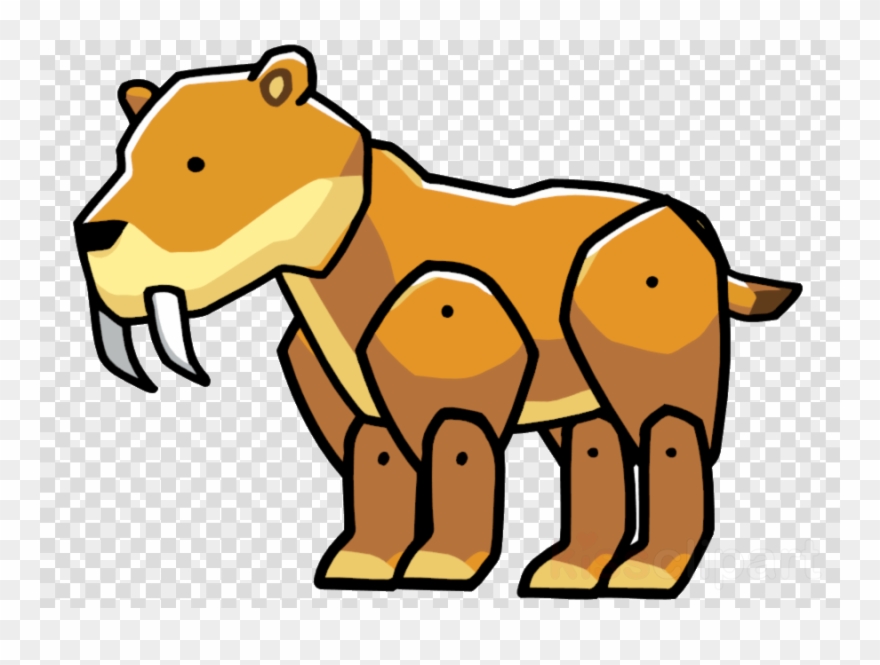 Animals, Transparent Png Image & Clipart Free Download - Cartoon Saber Tooth Tiger