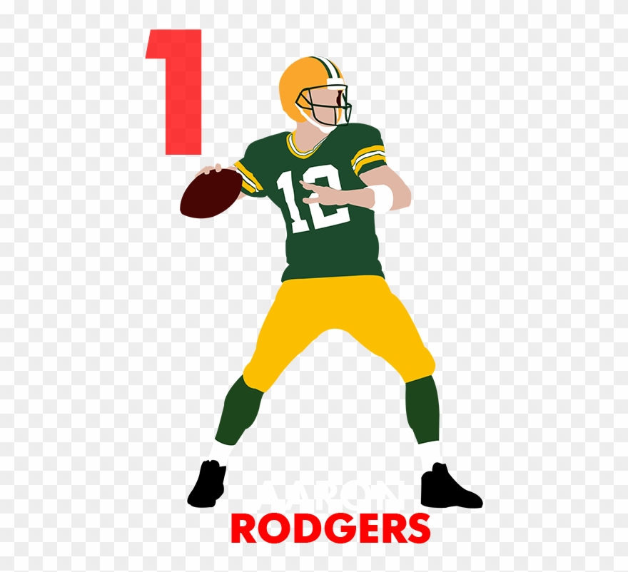 Football Player Clipart Quarterback - Aaron Rodgers Cartoon Png Transparent Png