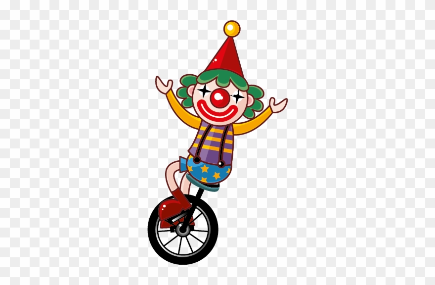 Clown Clipart Monocycle - 卡通 馬戲 團 素材 - Png Download