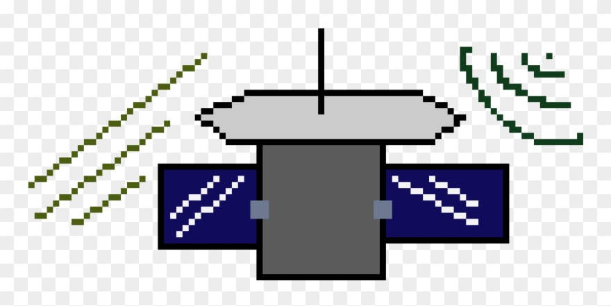 Satellites - Kawaii Pixel Png Clipart