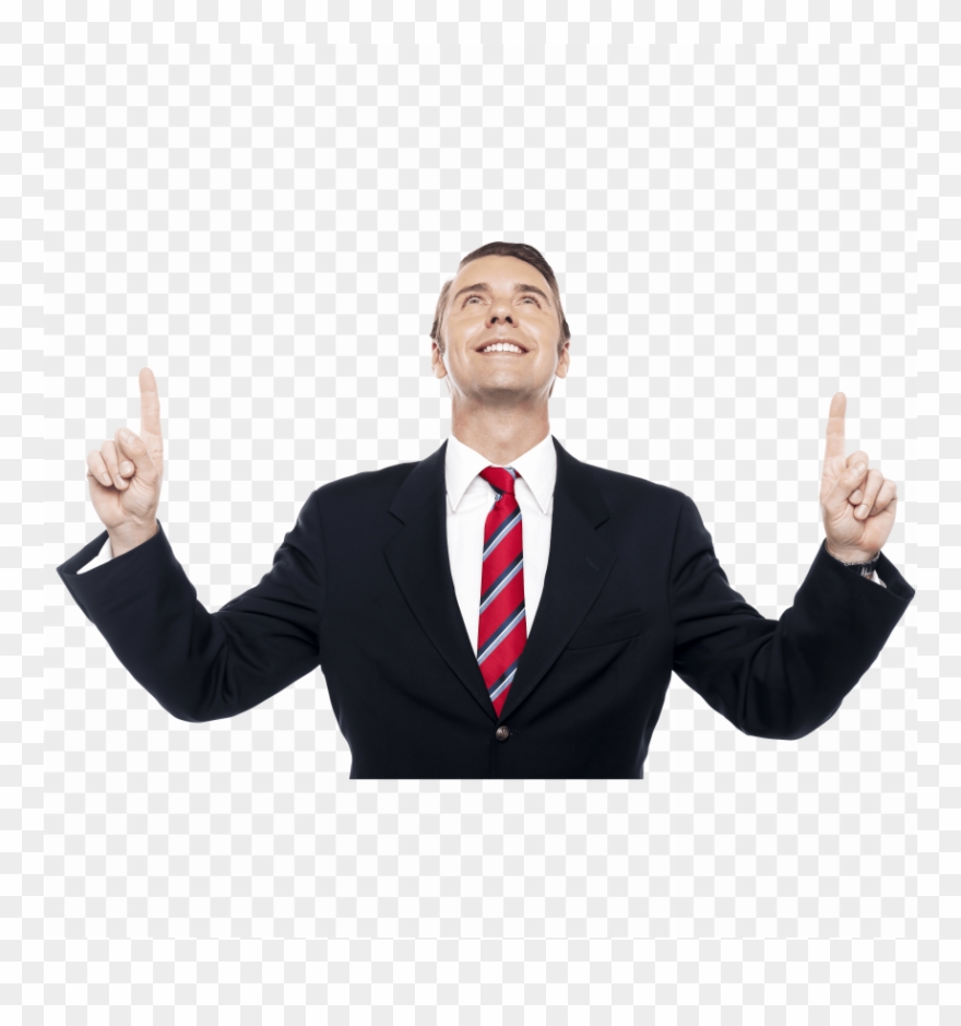 Download Men Pointing Up Png Images Background - Man Pointing Png Transparent Clipart