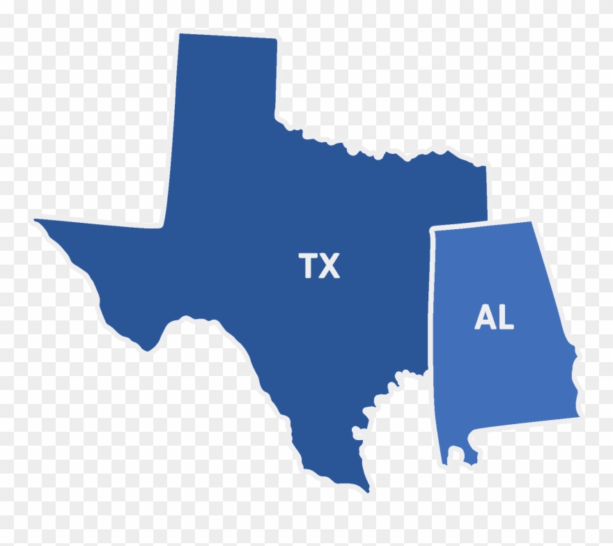 Denco Service Area - Black Texas State Outline Clipart