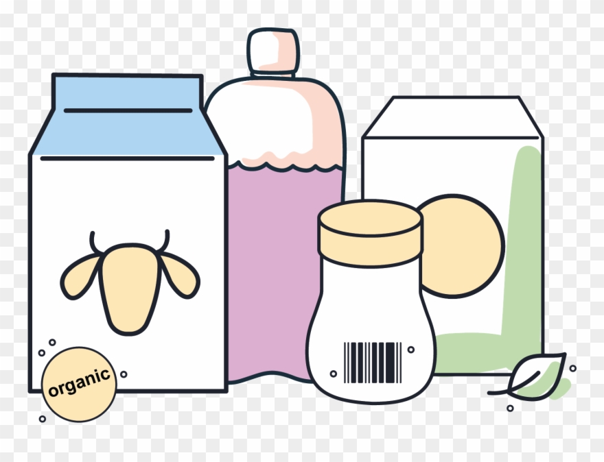 Illustration Of Different Packaged Goods Clipart
