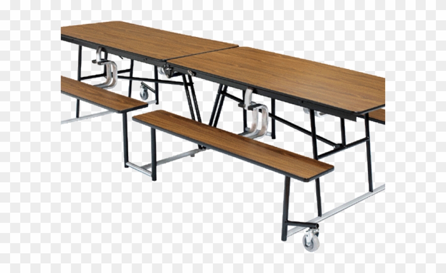 Bench Clipart Lunch - School Lunch Table Clipart - Png Download
