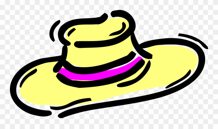 Hat Vector Wide Brim Clipart