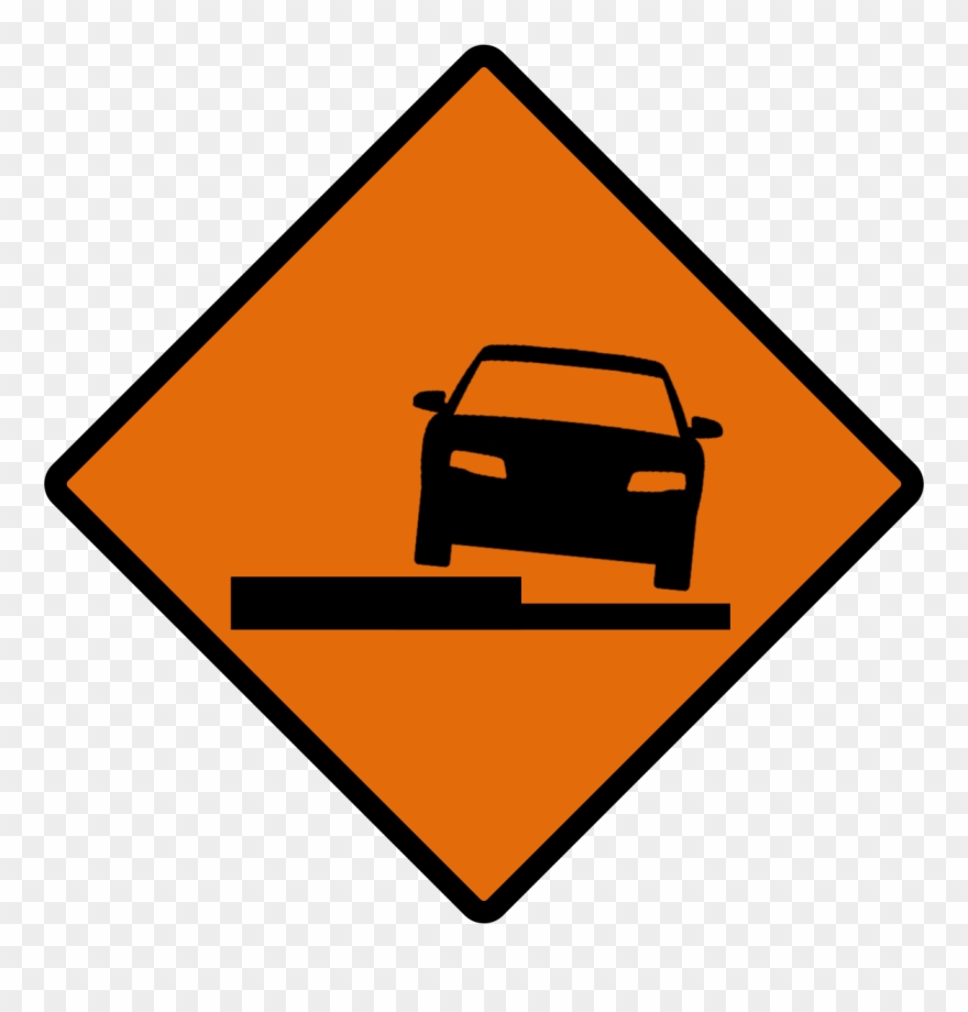 Indonesian Road Sign Temp 2b - Uneven Road Sign Yellow Sign Clipart