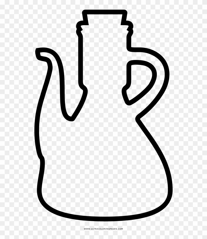 Olive Oil Cruet Coloring Page Clipart