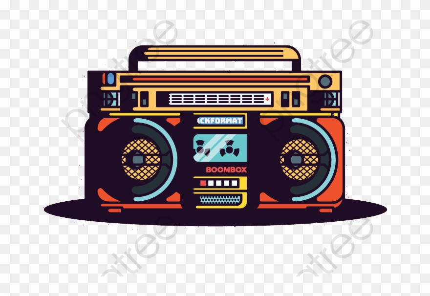 Radio Clipart Transparent Background Jpg - Hip Hop Boombox - Png Download