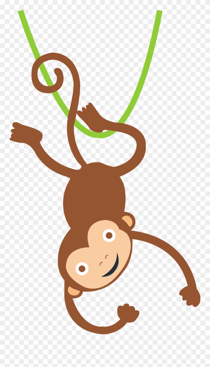 Helping Little Feet Take Big Steps - نقاشی میمون روی درخت Clipart