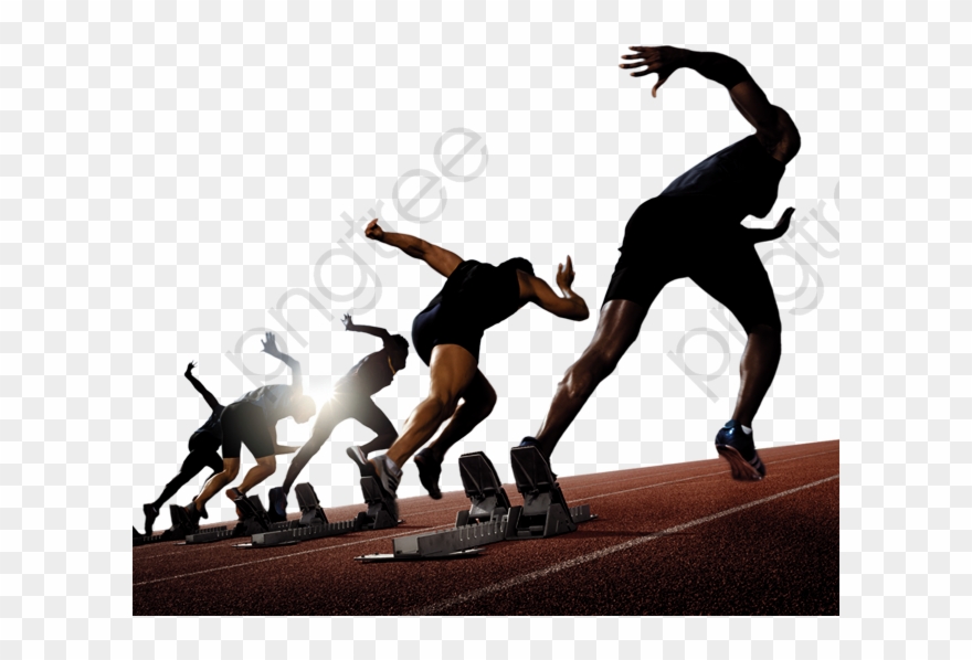 Race Track Clipart Athlete - Track And Field Background - Png Download