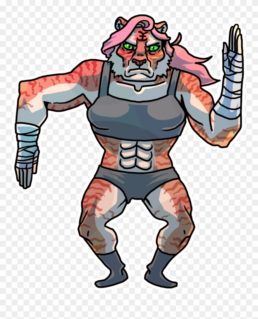 Turbo Trigresses From Muscle Mesa - Cartoon Clipart