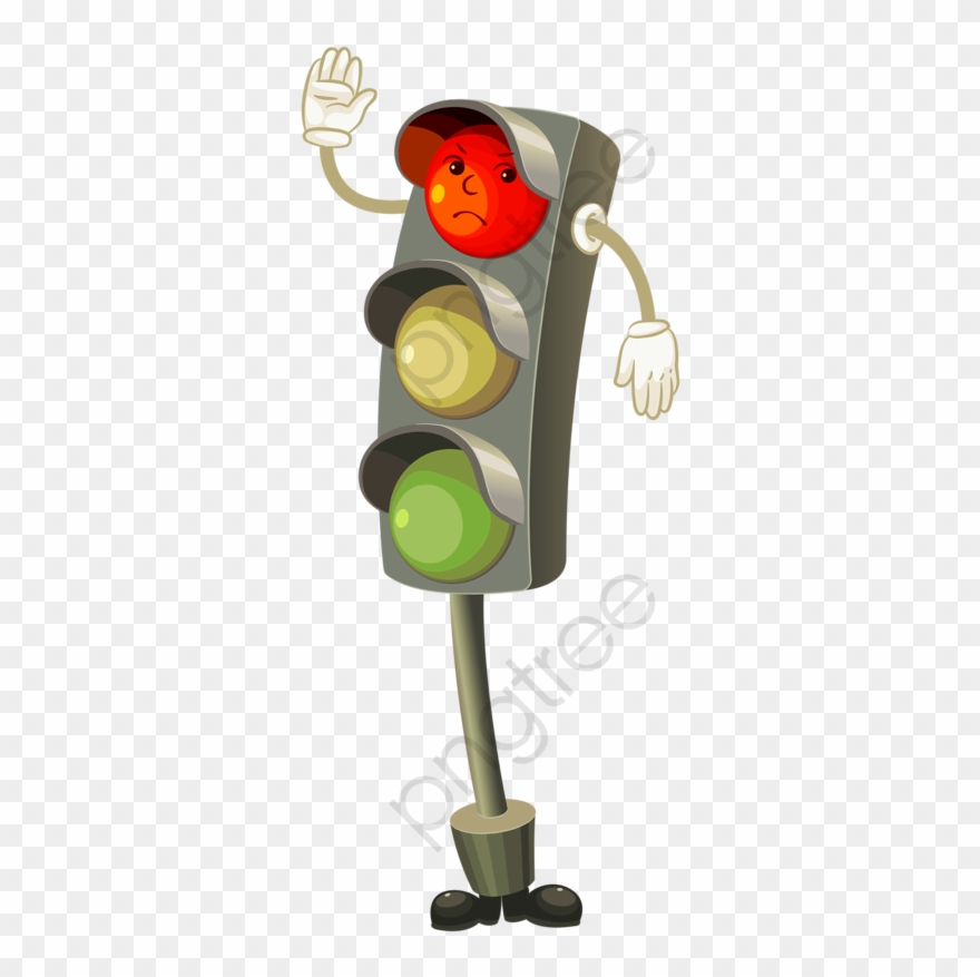 Traffic Light Clipart Cartoon - Traffic Light Stop Wait Go - Png Download