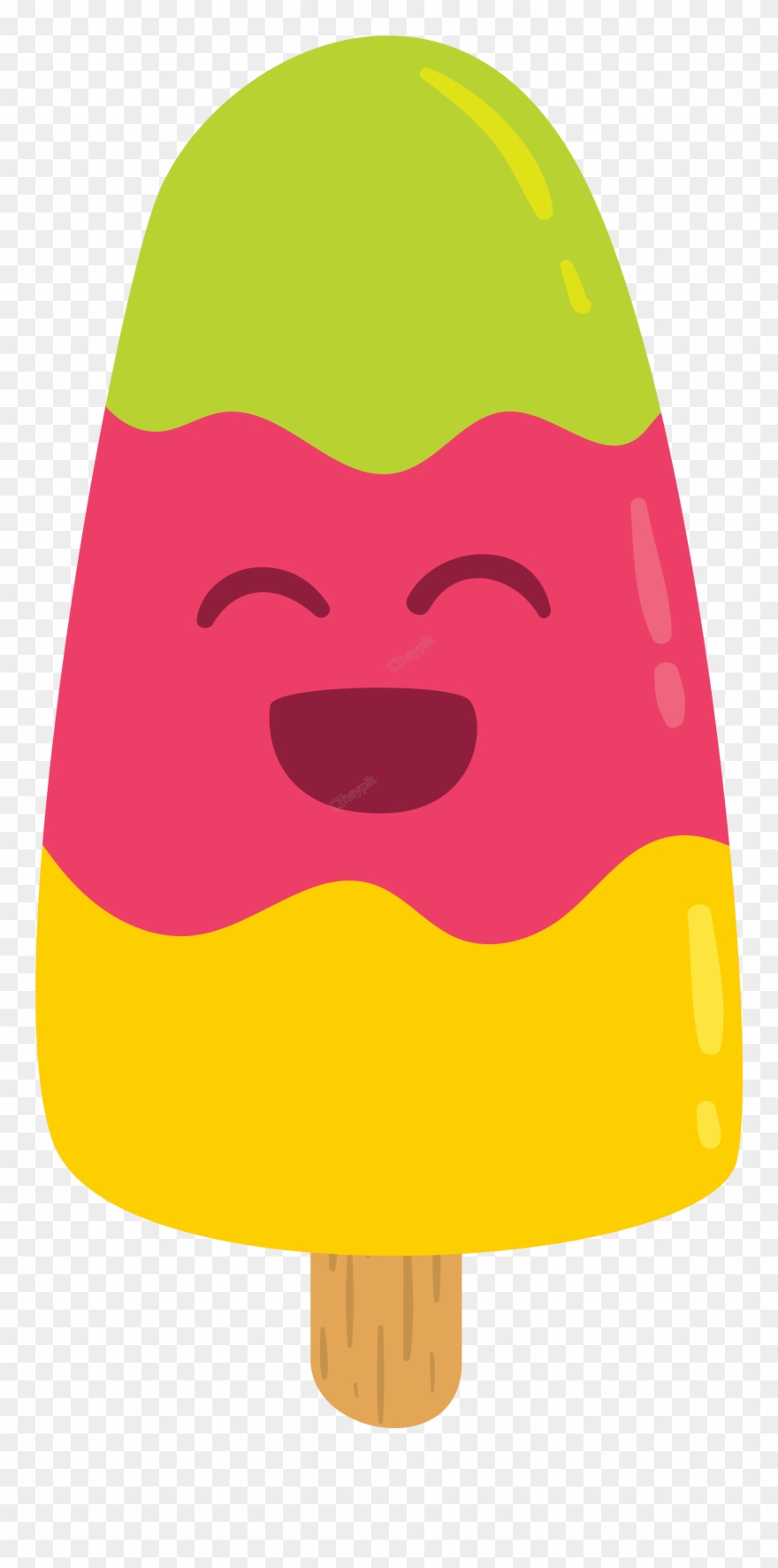 Painted Cartoon Multicolored Popsicles Free Download - รูป ไอ ติ ม การ์ตูน Clipart