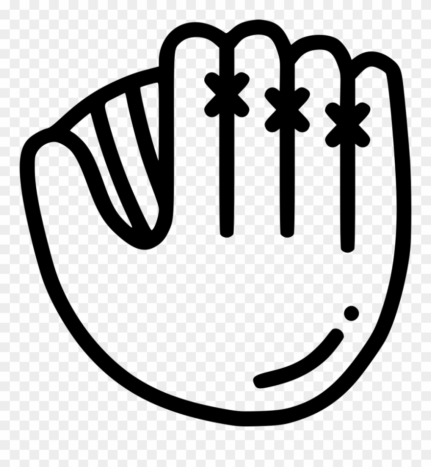 Baseball Glove Gloves Accessory Svg Png Icon Free Download - Baseball Glove Clipart Black And White Transparent Png