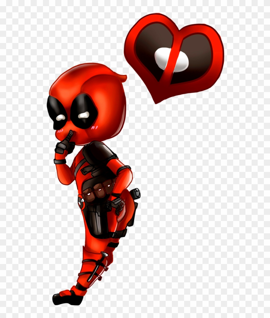 Deadpool Clipart Valentines Day - Deadpool Kawai - Png Download