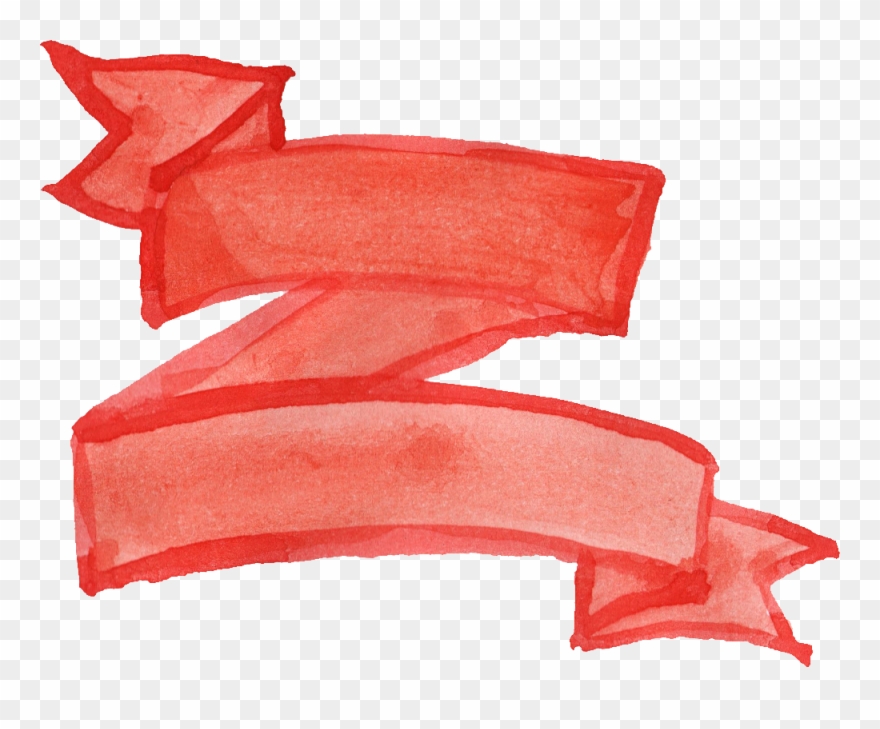 Banner Ribbon Png - Banner Illustration Png Watercolour Clipart