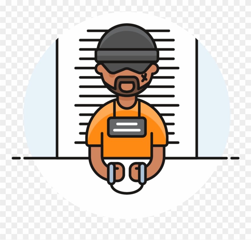 112 Prisoner Male African American Clipart