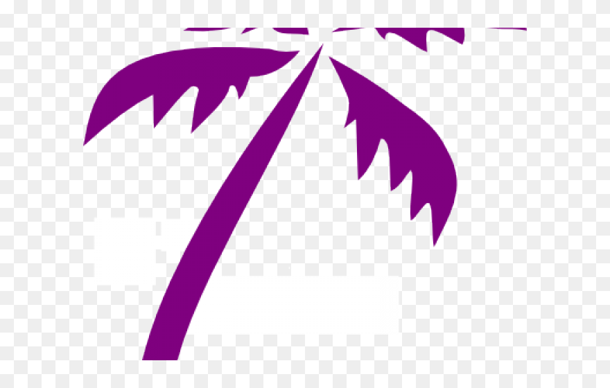 Palm Tree Clipart Curved - Transparent Orange Palm Tree - Png Download
