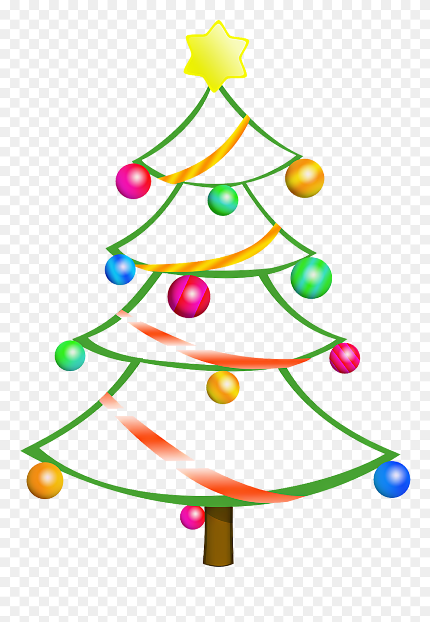 Modern Christmas Clip Art Free - Png Download