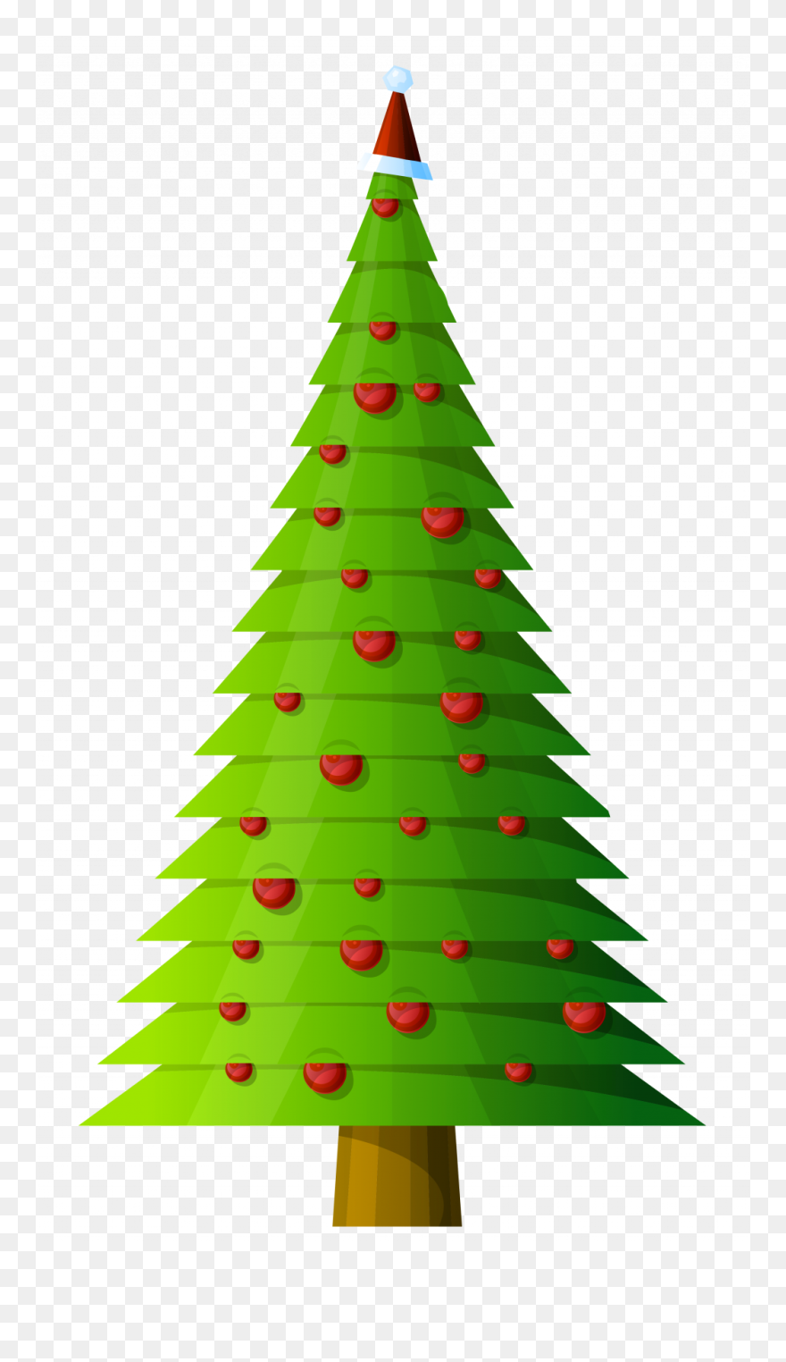 Contemporary Christmas Tree Art Clipart
