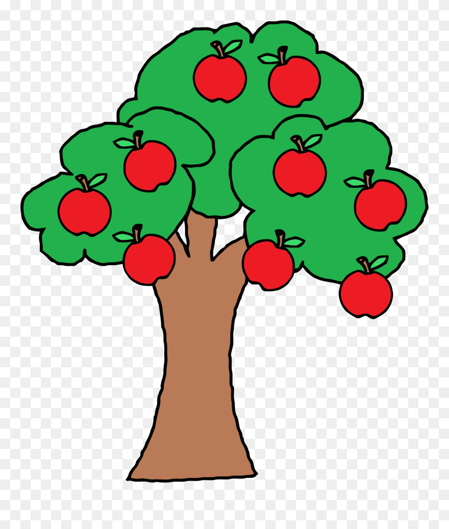 Apples On A Tree Clipart - Png Download