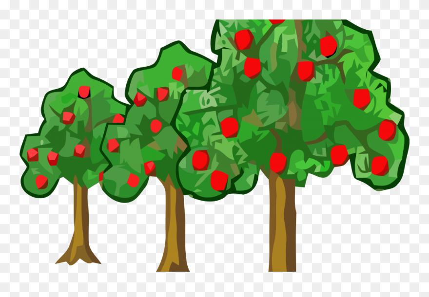 Transparent Green Apple Tree Clipart - Apple Trees Clipart - Png Download