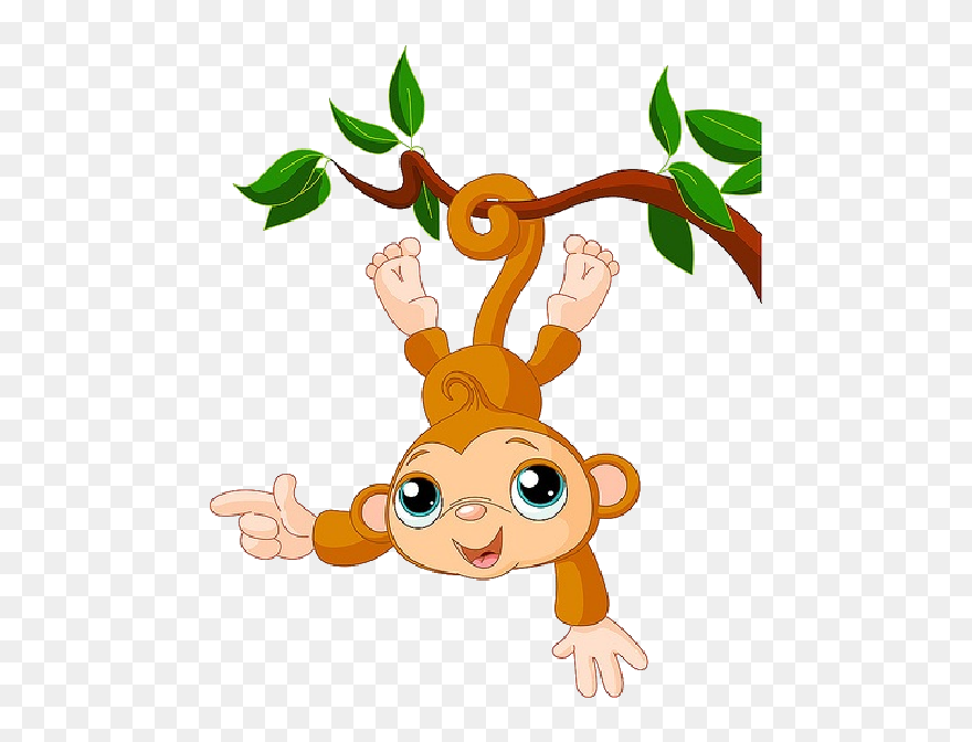 Free Monkey Clip Art Pictures - Transparent Baby Monkey Clipart - Png Download