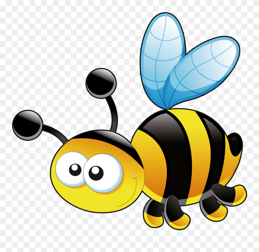 Bumblebee Honey Clip Art - Bee And Flowers Cartoon - Png Download